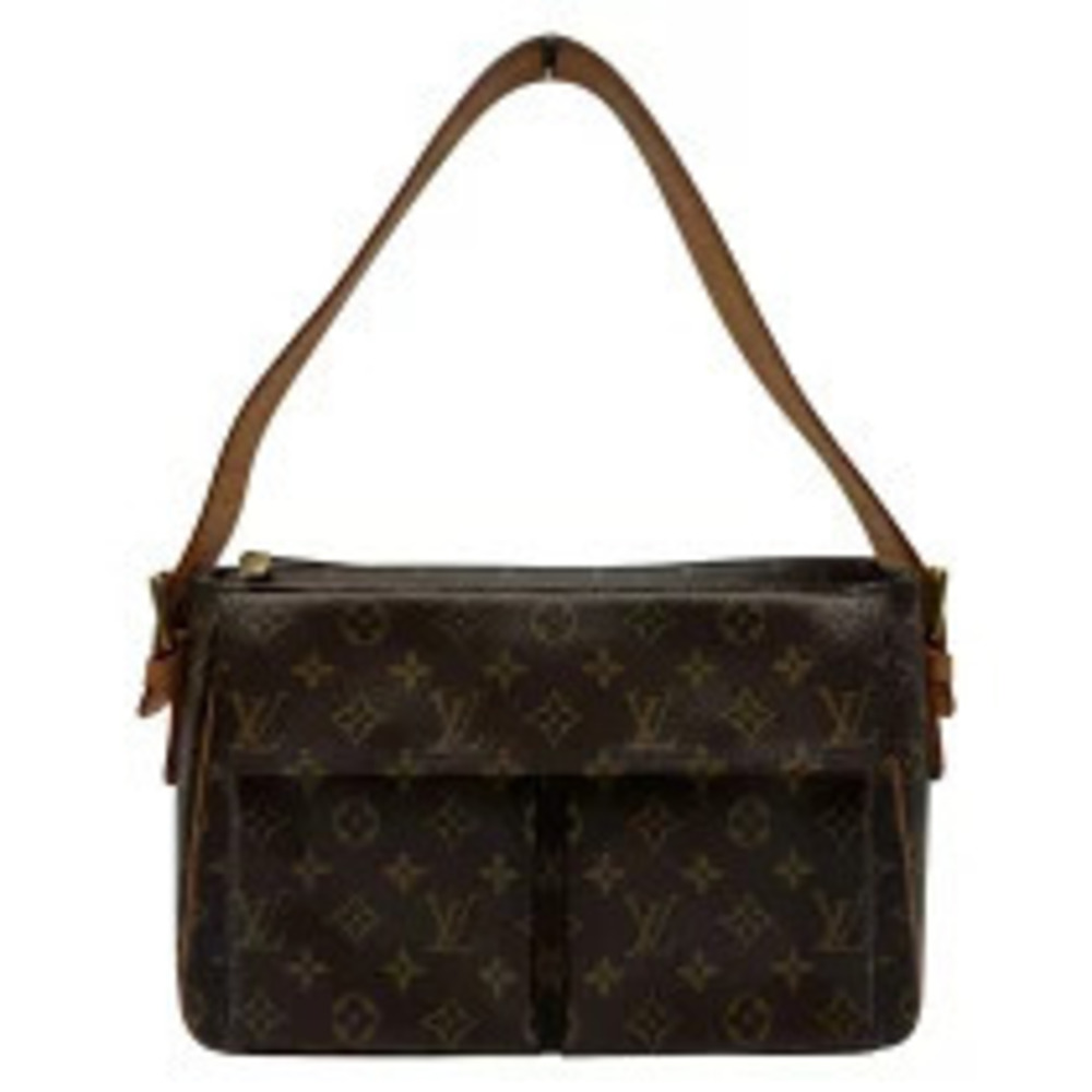Louis Vuitton Vivacite Brown Monogram Leather Shoulder Bag